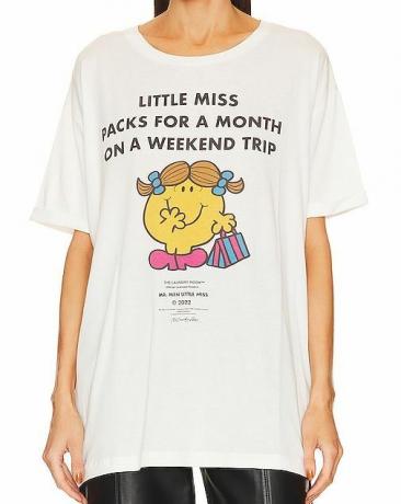 Übergroßes T-Shirt „Little Miss Weekend“.