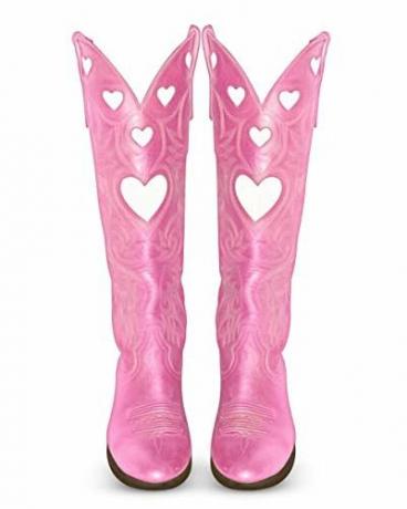 Mid Calf Cute Heart Cowgirl støvler