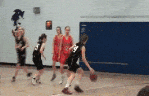 Koszykówka zła koordynacja rąk i oczu