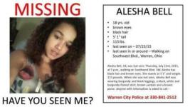 Alesha Bell pozostaje znaleziona