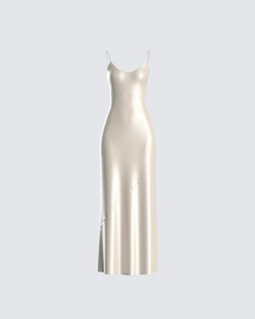 Сатенена рокля Venus Ivory