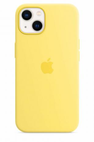 iPhone 13 silikona vāciņš ar MagSafe — citrona miziņa