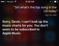 Siri більше не відповідає на ваші музичні запитання