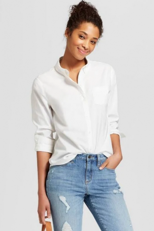 Wit button-down overhemd