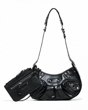 Bolso Bandolera De Piel Estilo Punk Con Monedero