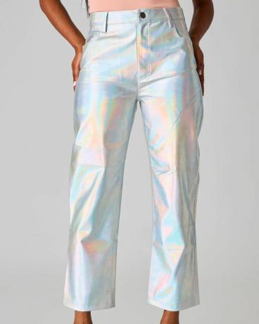 Travolta metallic broek met hoge taille