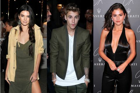 Kendall Jenner, Selena Gomez, Justin Bieber