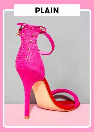 Vaaleanpunainen, jalkineet, korkokengät, magenta, kenkä, sandaali, 