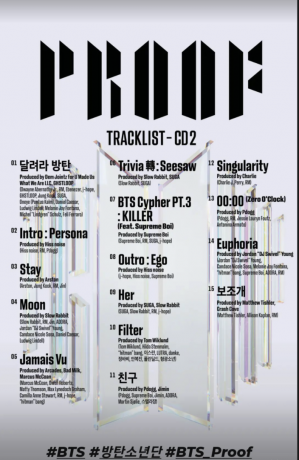 دليل bts cd2 tracklist