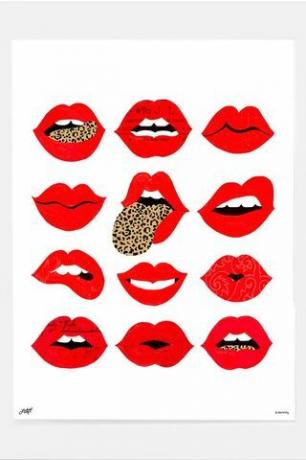 Leopard Lips Of Love Print Af Lindsey-Kay-Co