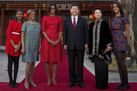 malia sasha obama en china