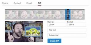 YouTube indbygget GIF Maker Tool