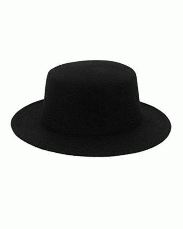 Классическая черная полушерстяная фетровая шляпа Fedora